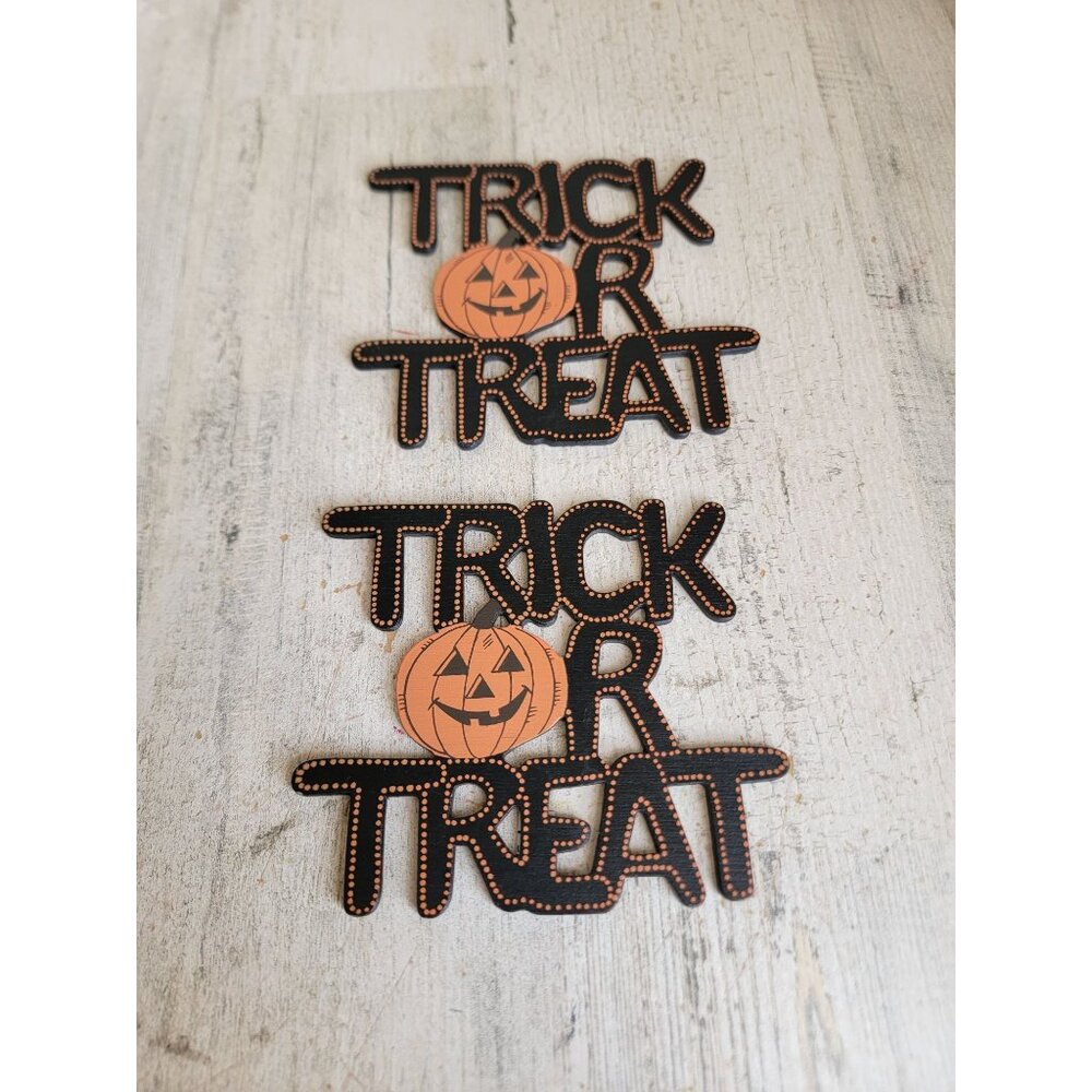 Trick or treat magnet‎ wooden Halloween vintage home decor set